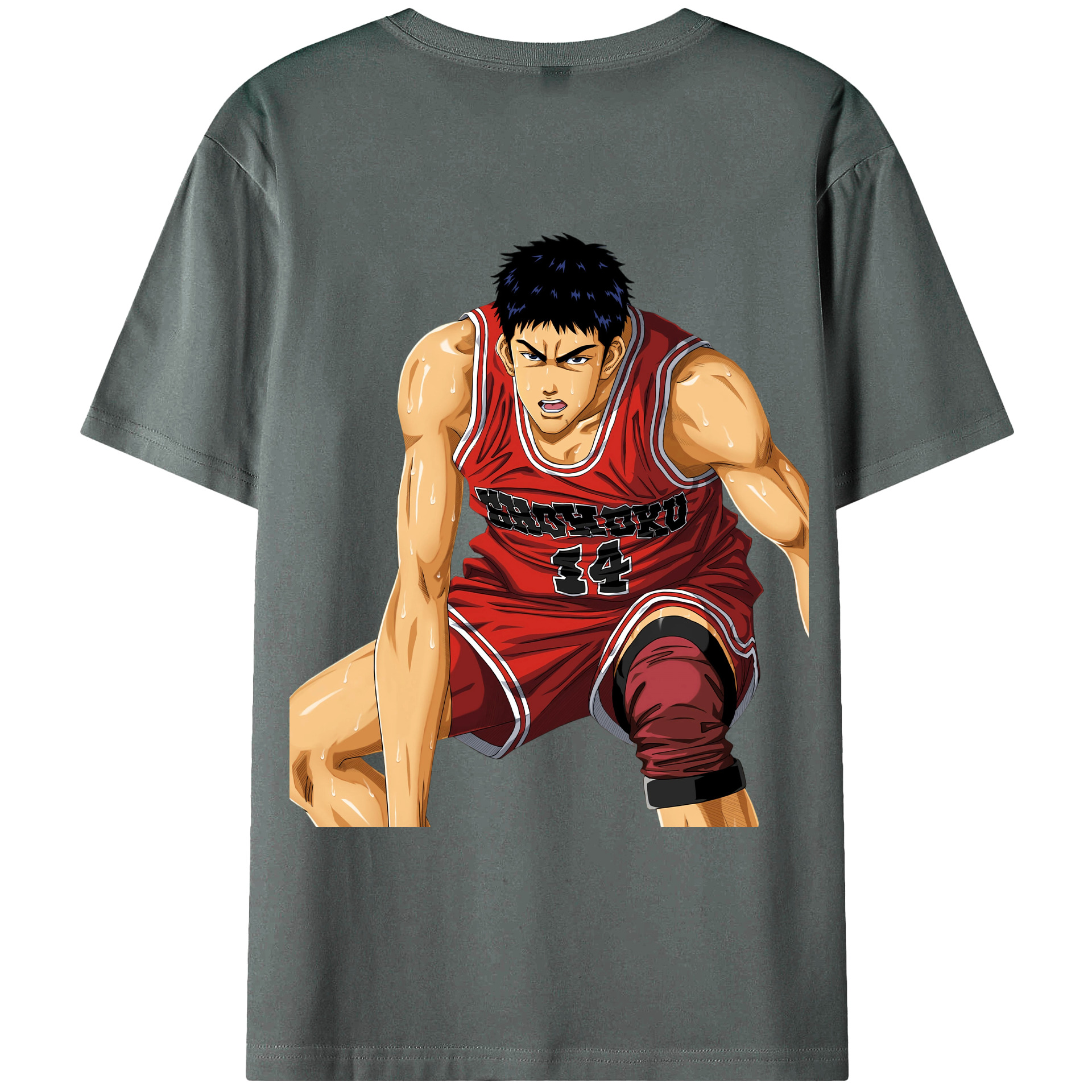 （画像用） SLAM DUNK／スラムダンク 綿100％ メンズ半袖Tシャツ（バックプリント） 通気性